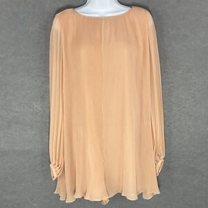 Zara Woman‎ Pleated Romper Sz M Blush Pink Flowy Evening Party Festival